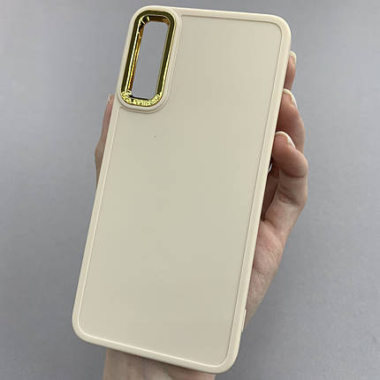 Чохол для Samsung Galaxy A50s матовий чохол з окантовкою на телефон самсунг а50с бежевий o9l, фото 1