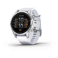 Смарт-часы Garmin Epix Pro (Gen 2) - Standard Edition 42 mm - серебристые с ремешком цвета молочного кварца