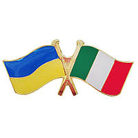Значок прапор Україна-Італія