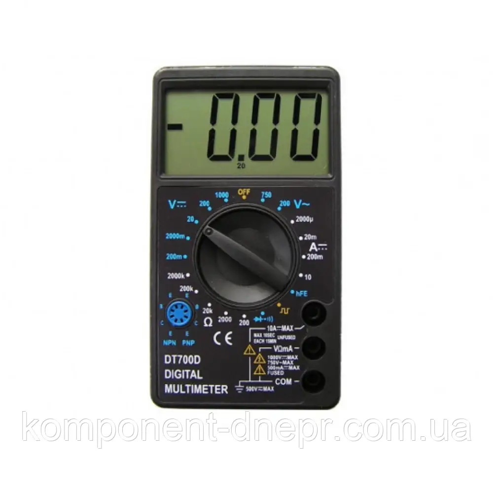 Цифровий мультиметр DT700D з великим дисплеєм, зі звуком