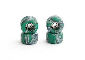 Колеса для фігерборда з підшипниками Just Skate Swirl Green