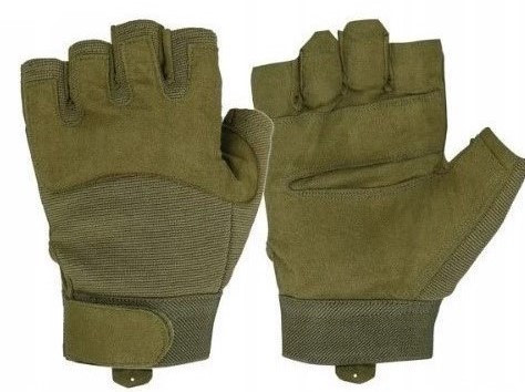 Перчатки  Mil-Tec Fingerless Gloves 12538501 олива - размер 2XL, фото 1