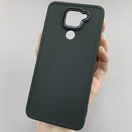Чохол для Xiaomi Redmi Note 9 матовий чохол з окантовкою на телефон сяомі редмі нот 9 чорний o9l, фото 1