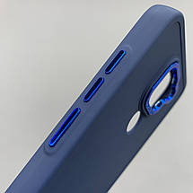Чохол для Xiaomi Redmi Note 9 матовий чохол з окантовкою на телефон сяомі редмі нот 9 синій o9l, фото 4