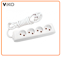 Подовжувач на 4 гнізда без заземлення 2 м Viko Multi-let 90112402