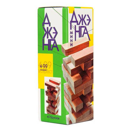 Настільна гра Стратег "Дженга міні", 45 брусків, 30968, фото 1