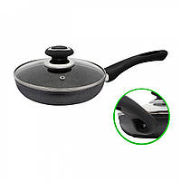 Сковорода з мармуровим покриттям D 20 Сіра FPМ-206