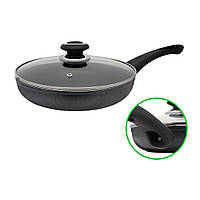 Сковорода з мармуровим покриттям D 24 Сіра FPМ-246