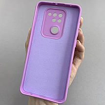 Чохол для Xiaomi Redmi Note 9 силіконовий кейс із захистом камери на телефон сяомі редмі нот 9 бузковий l8o, фото 3