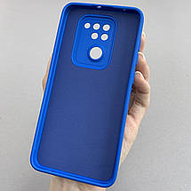 Чохол для Xiaomi Redmi Note 9 силіконовий кейс із захистом камери на телефон сяомі редмі нот 9 синій l8o, фото 3