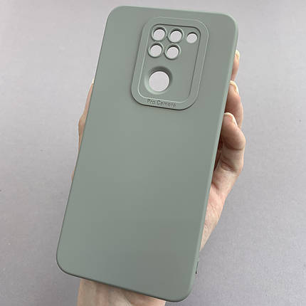 Чохол для Xiaomi Redmi Note 9 силіконовий кейс із захистом камери на телефон сяомі редмі нот 9 сірий l8o, фото 1