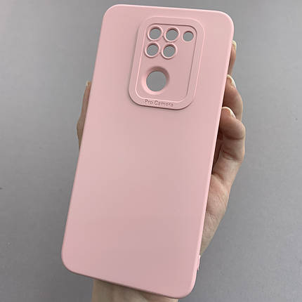 Чохол для Xiaomi Redmi Note 9 силіконовий кейс із захистом камери на телефон сяомі редмі нот 9 рожевий l8o, фото 1
