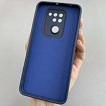 Чохол для Xiaomi Redmi Note 9 силіконовий кейс із захистом камери на сяомі редмі нот 9 темно-синій l8o, фото 3