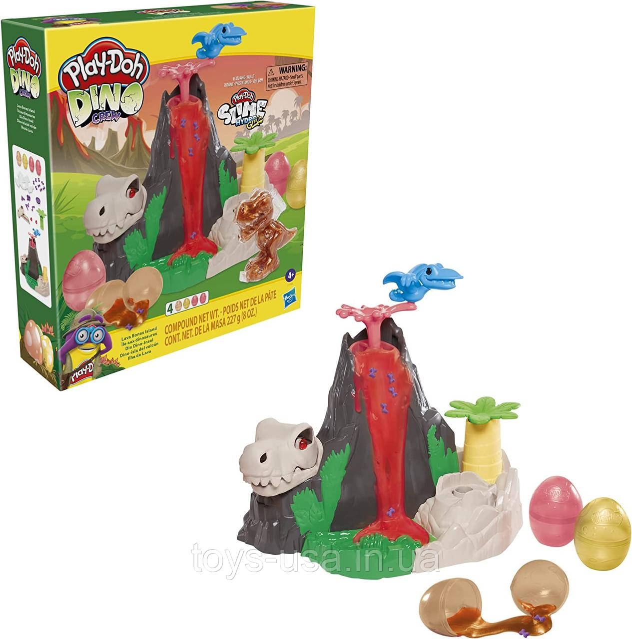Ігровий набір пластилін Острів Лава Плей До Play-Doh Slime Dino Crew Lava Bones Island Volcano
