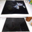 Стекло на варильну поверхню з чорної склокераміки 58смх48см зі скругленнями, фото 6