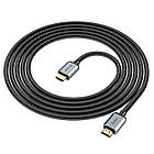 Кабель Hoco HDTV 2.0 Male to Male 4K HD data cable US03 (L=3M) чорный, фото 6