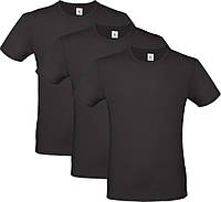 Набір футболок B&C #E150 3 шт. Чорний L (3 шт.)