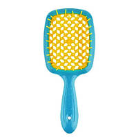 Щітка для волосся Janeke Superbrush With Soft Moulded Tips, блакитна з жовтим (82SP226 BYF)