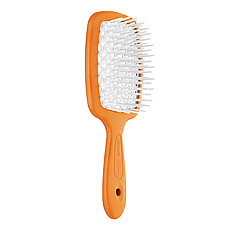 Щітка для волосся Janeke Small Superbrush With Soft Moulded Tips, помаренчий з білим (82SP234 ARA)
