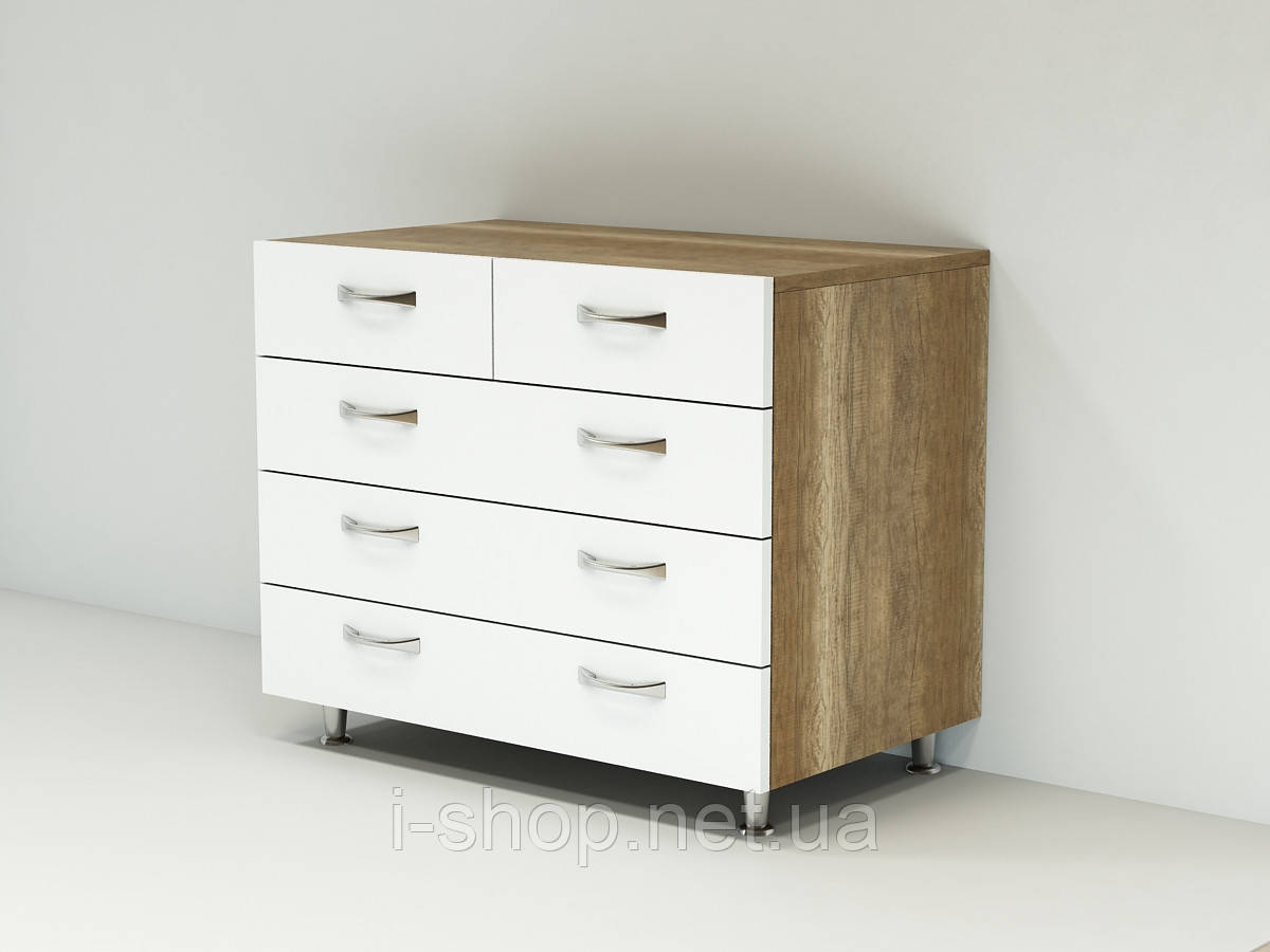 Комод з фасадами МДФ КМ-2Б (500x800x850) Білий/Дуб Сонома Гамма стиль