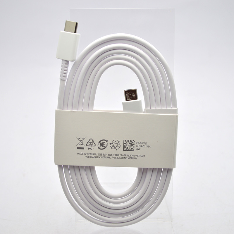 Кабель Samsung Type-C to Type-C Cable 1.8m Cable 3A White (EP-DX310JWRGRU) (тех.пакет), фото 1