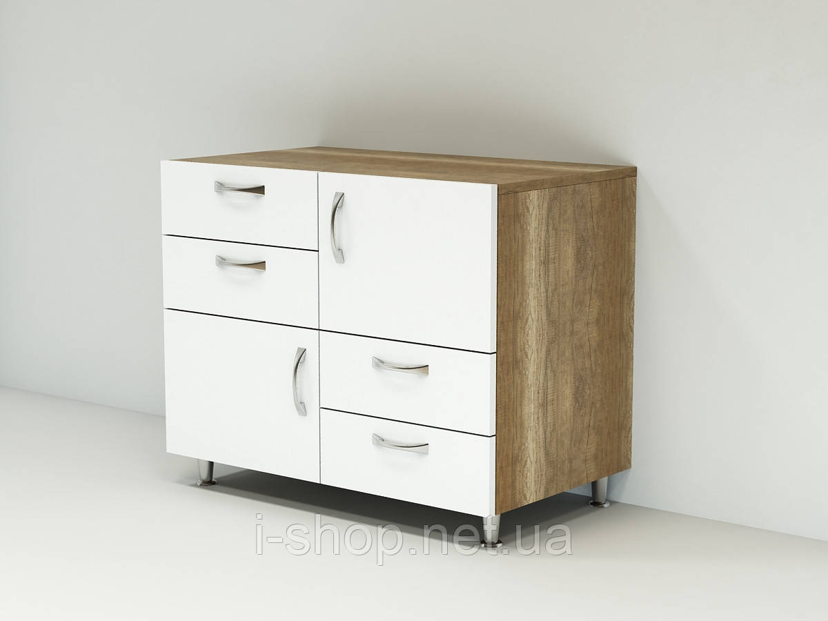 Комод К-4Б (500x800x850) Білий/Дуб Сонома Гамма стиль