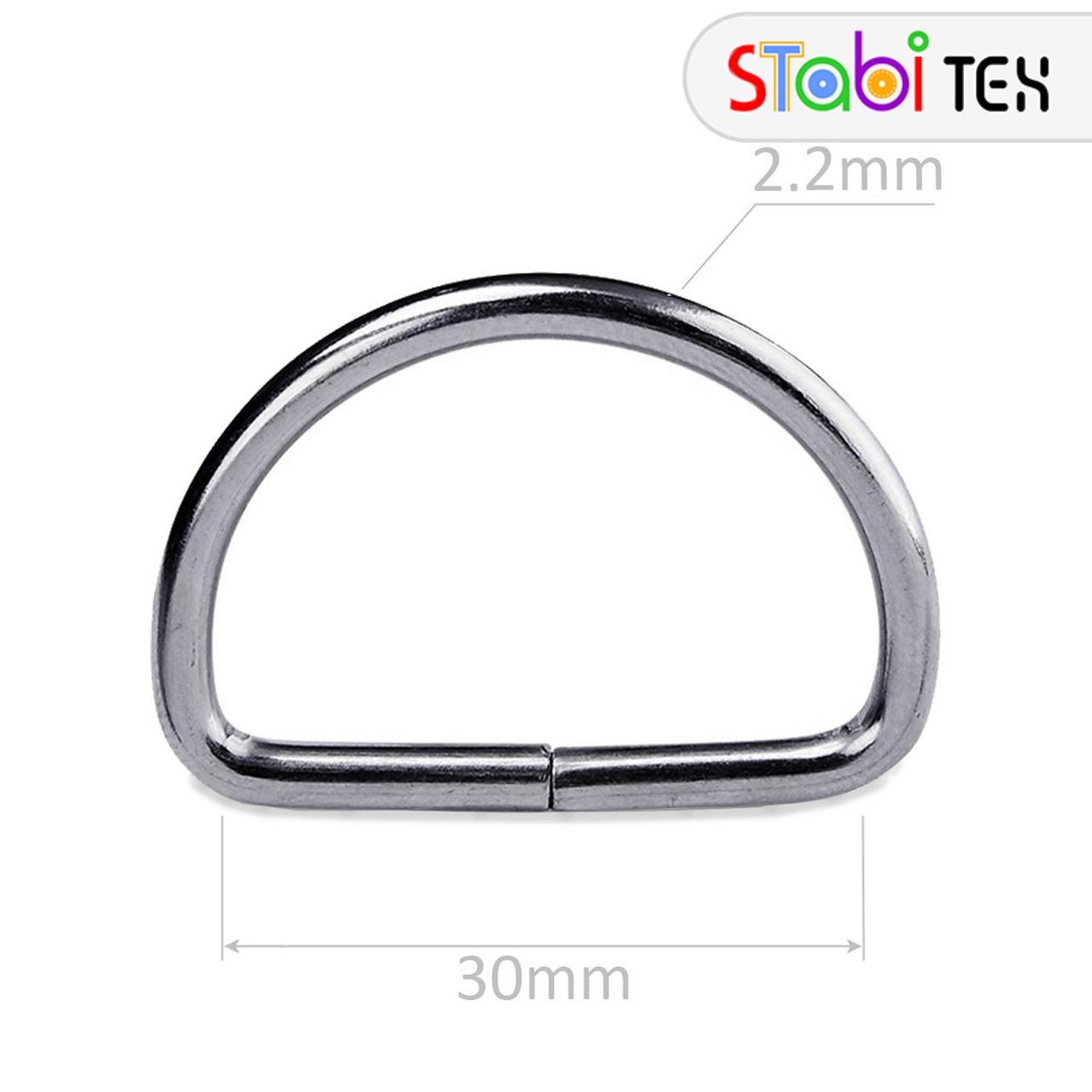 Півкільце 30мм х 15мм х 2,20мм Нікель, фото 1