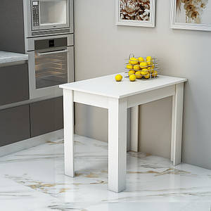 Обідній стіл "Кухонний" Білий (900x600x750) Білий Гамма стиль