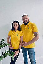 Бавовняна футболка поло з вишивкою українська символіка преміум якість Sfad1235, фото 2