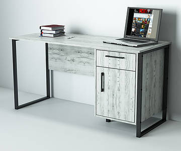 Офісний стіл лофт СПЛА-4-1 (1200x600x750) Дуб Крафт білий Гамма стиль