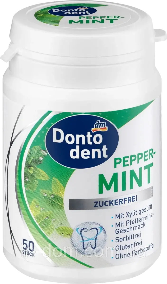 Dontodent Pepper Mint жувальні гумки Перцева м'ята 50 шт.
