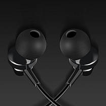 HOCO дротові навушники-гарнітура з мікрофоном, стерео, спортивні, чорні, фото 3