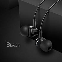 HOCO дротові навушники-гарнітура з мікрофоном, стерео, спортивні, чорні, фото 2