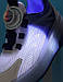 Роликові кросівки Led Fusion, що світяться, на 2 колесах, USB зарядка, у стилі heelys, біло-сині (RKL-15), фото 8