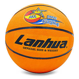 Баскетбольний м'яч резовий Lanhua All Star розмір 7 помаранчевий