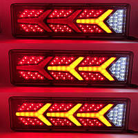 Cветодиодный задний фонарь для грузовиков Lamborghini 24V 41см(Габарит,стоп,задн.ход,бегущий поворот)2 шт.