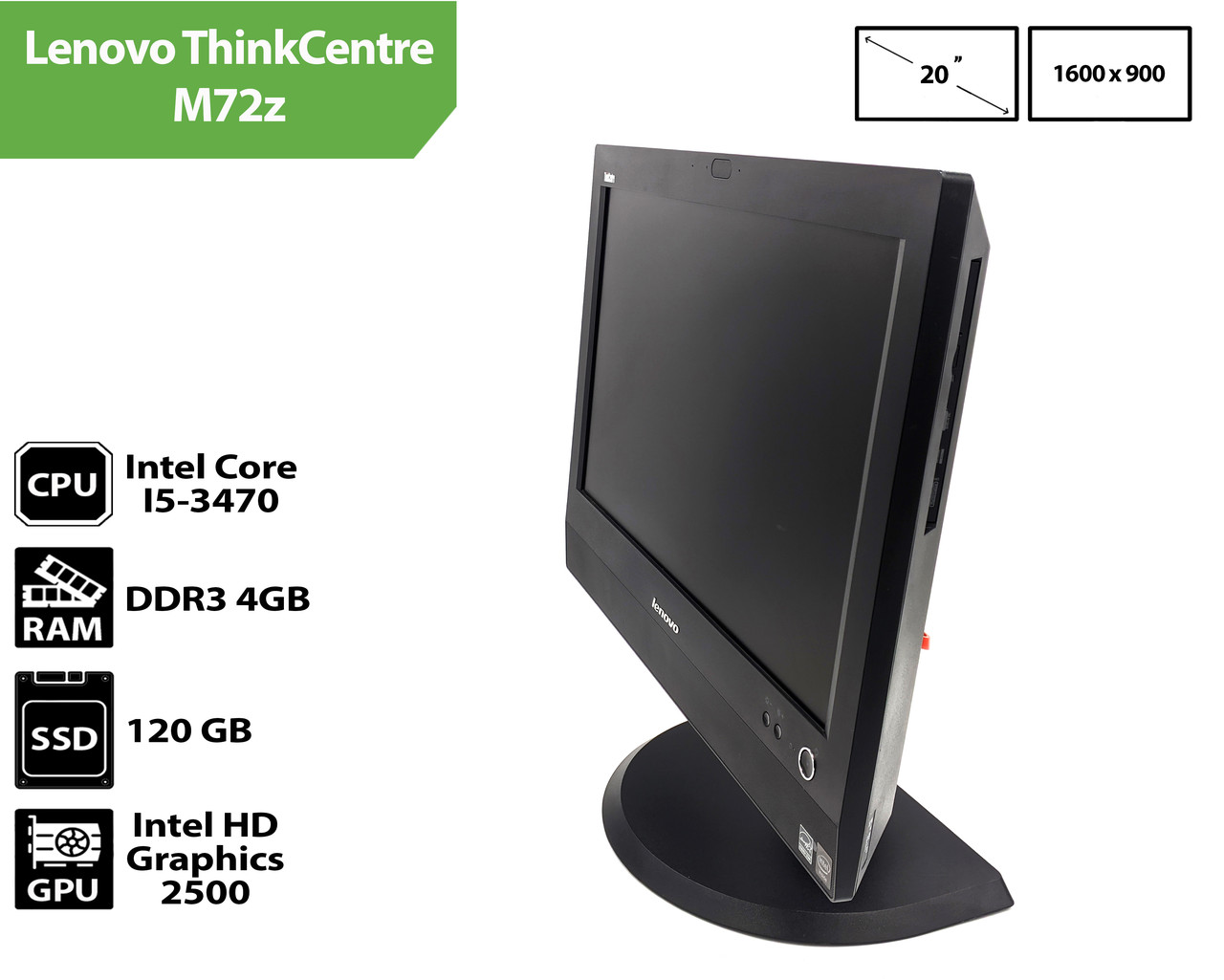 Моноблок Lenovo ThinkCentre All-in-One M72z (Core i5-3470 / 4GB / SSD 120 Gb)