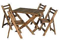 Комплект деревянной мебели на 4 человека TIBER