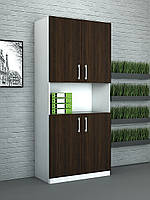 Офисный шкаф ШД-Ш2 (600x400x1900) Белый/Дуб Венге Гамма стиль