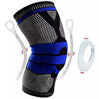 Бандаж коленного сустава KNEE SUPPORT, размер XL / Наколенник фиксатор с ребрами / Ортез на колено