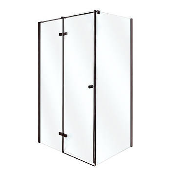 Душова кабіна Adriana Black M 100х80х210 дрібний піддон 14 см Shopolife