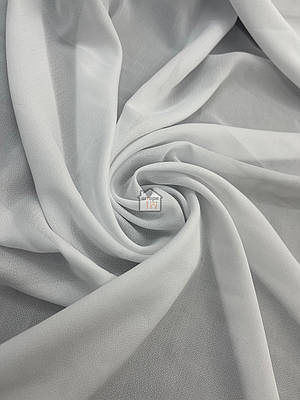 Біла однотонна тканина для тюлю «шовк», в зал, кімнату, кухню