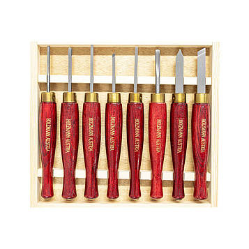 Набір стамесок Holzmann HM8TLG 8 шт для деревообробки професійний інструмент