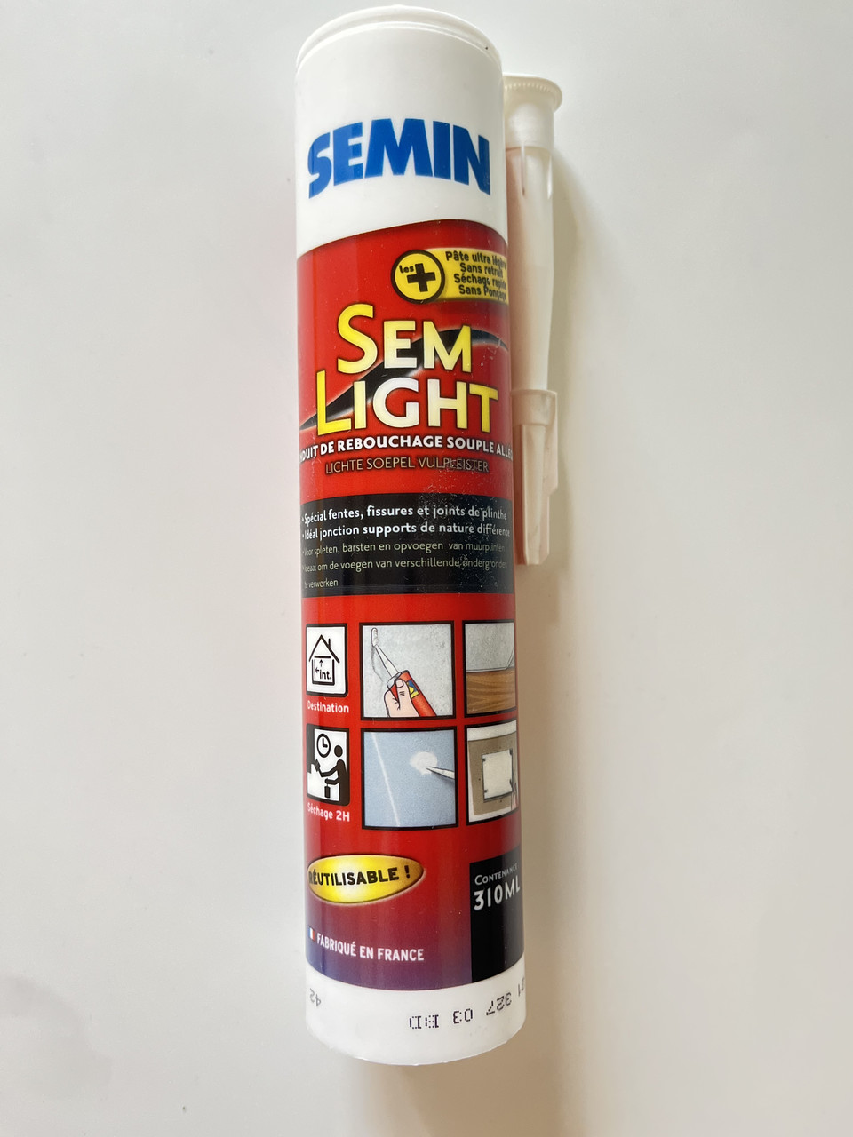 Герметик для заробки тріщин SEMIN SEM LIGHT (семін сем лайт, 310 мл) Фінішна