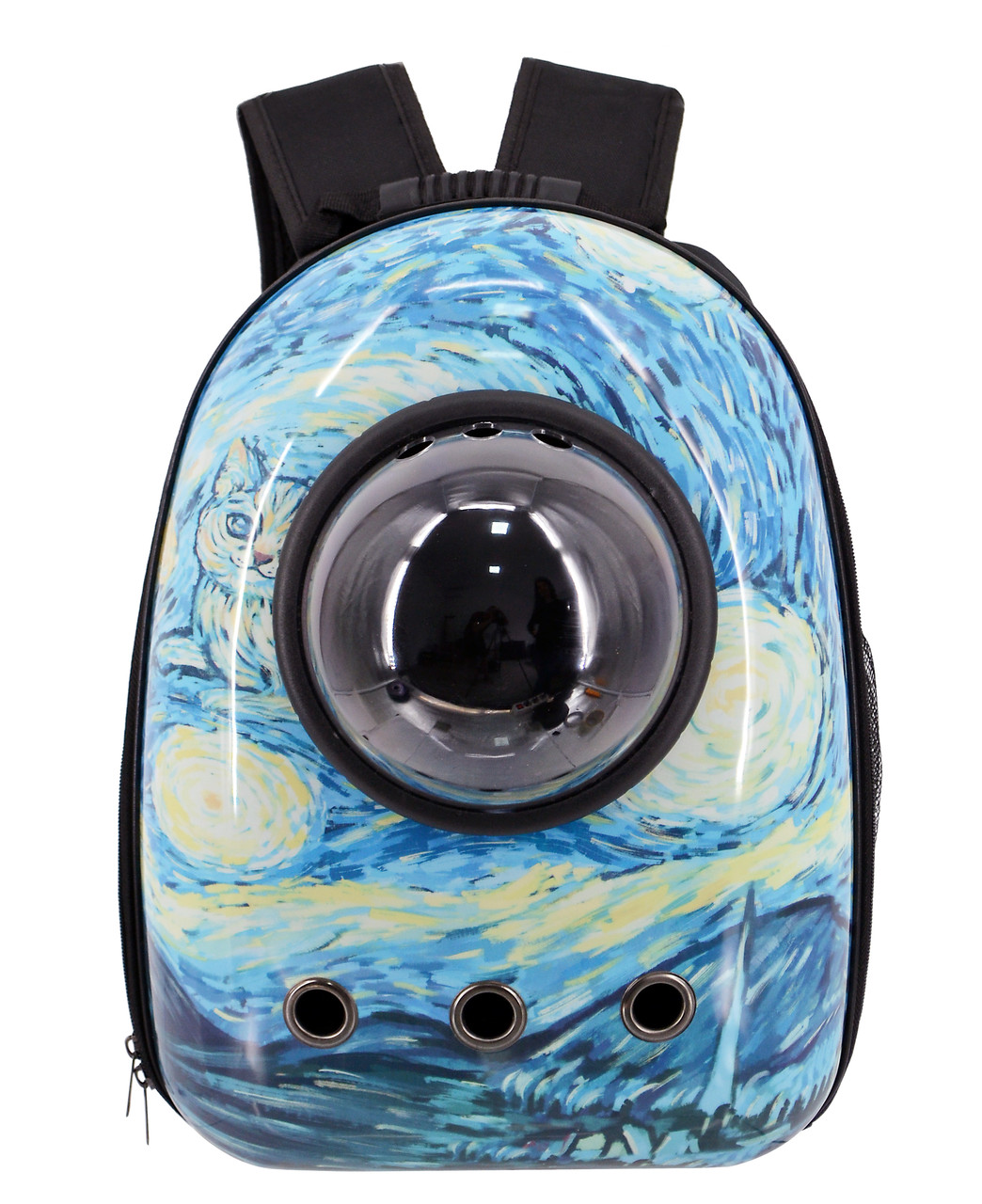 Рюкзак для перенесення котів та собак з ілюмінатором CosmoPet CP-87 "Зоряна ніч", фото 1