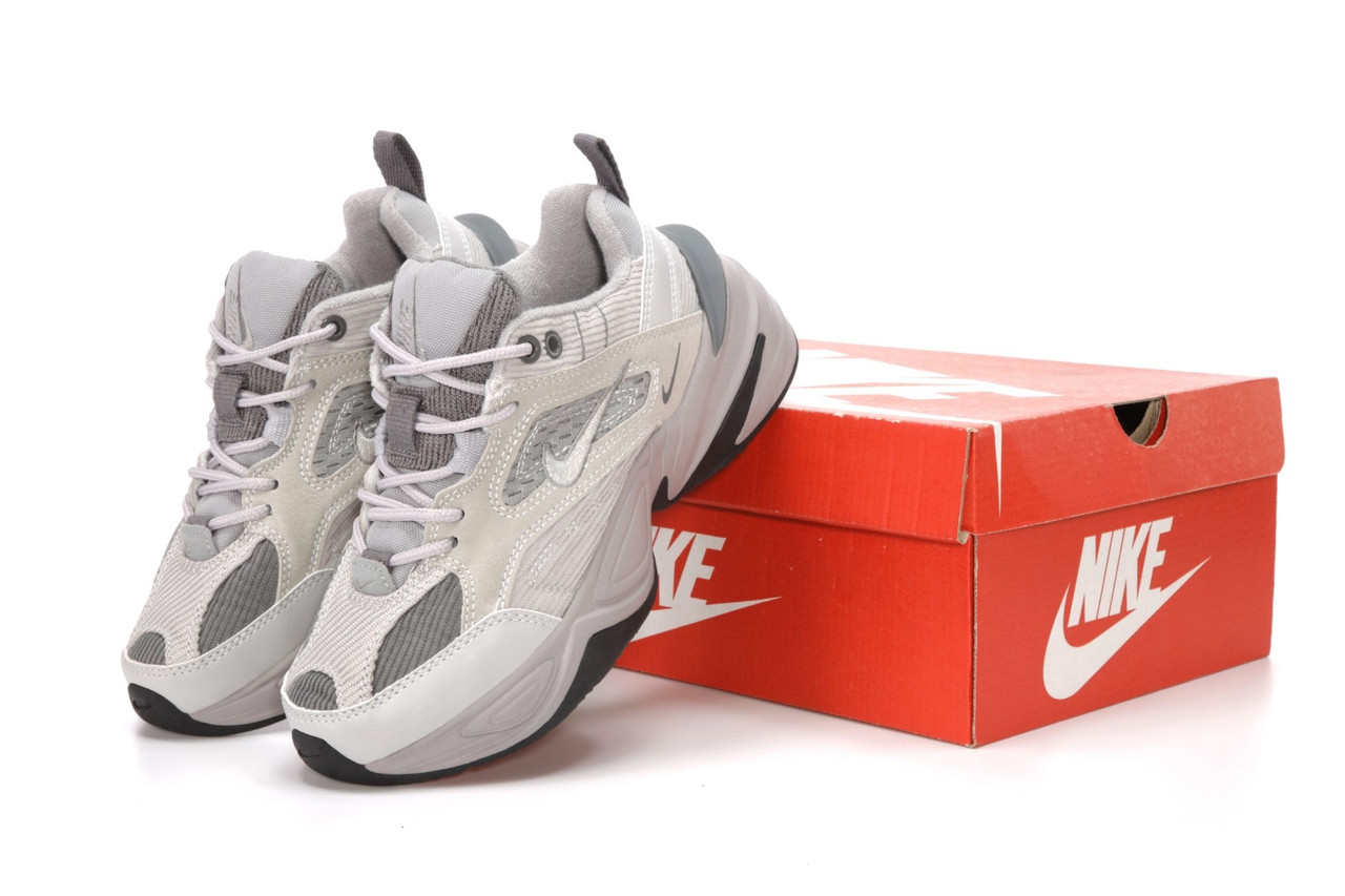 Жіночі кросівки літо сірі Nike M2K Tekno grey. Взуття жіноче модне сіре Найк М2К Текно Грей