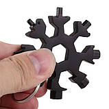 Мультитул викрутка 18 в 1 у вигляді сніжинки SNOWFLAKE WRENCH TOOL, шестигранник, гайковий ключ, кишенькова викрутка, фото 5