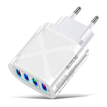 Зарядний пристрій SKY (F 03) QC/4USB (20W) White, фото 2