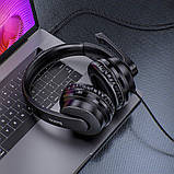 Ігрові навушники для ПК з мікрофоном Hoco W103 Magic tour gaming headphones Black, фото 5