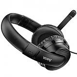 Ігрові навушники для ПК з мікрофоном Hoco W103 Magic tour gaming headphones Black, фото 3